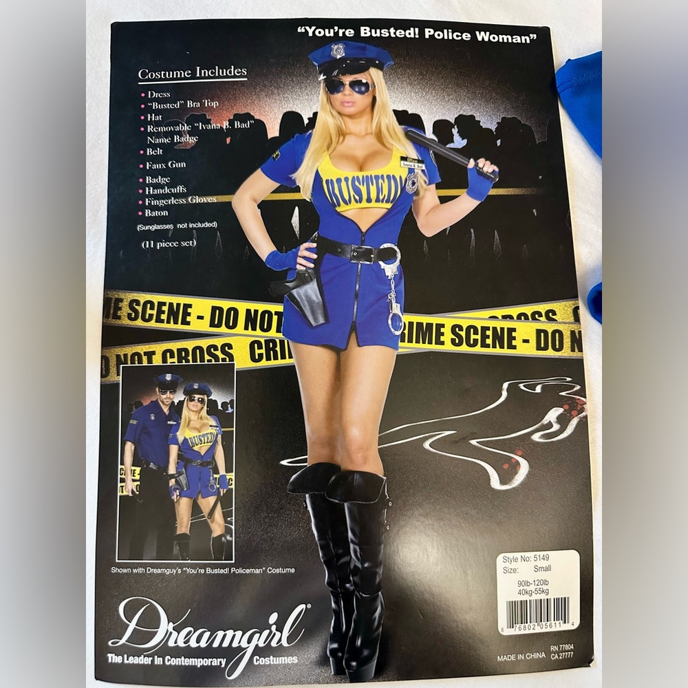 Dreamgirl - "You're Busted" Women’s sexy police officer/cop costume. Size small